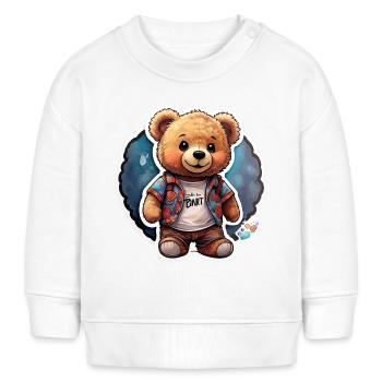 Mode & plus « Heartbreaker Bear » 🧸❤ - Sweat bébé bio Stanley/Stella - blanc - Devant