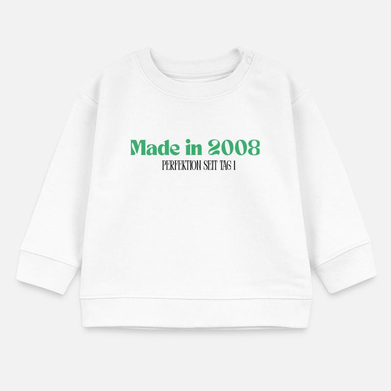 Made in 2008 - Perfektion seit Tag 1 Baby Organic Sweatshirt Baby Changer von Stanley/Stella