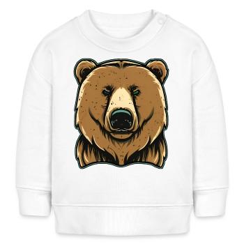 Gros ours sinistre - Sweat bébé bio Stanley/Stella - blanc - Devant