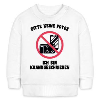 Krankgeschrieben - Baby Organic Sweatshirt Baby Changer von Stanley/Stella - Weiß - Vorne