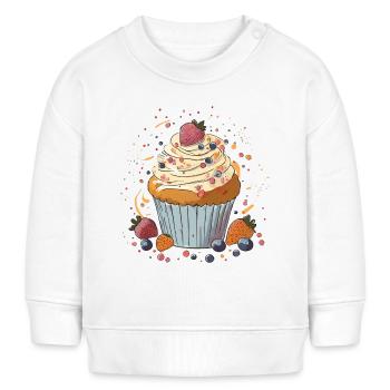 Cupcake aux baies - Sweat bébé bio Stanley/Stella - blanc - Devant