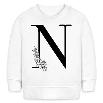 Buchstabe N - Baby Organic Sweatshirt Baby Changer von Stanley/Stella - Weiß - Vorne