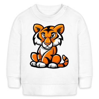 Bande dessinée Tiger - Sweat bébé bio Stanley/Stella - blanc - Devant
