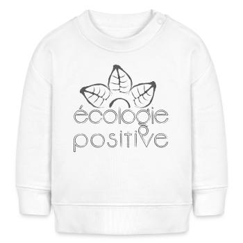 écologie positive - Sweat bébé bio Stanley/Stella - blanc - Devant