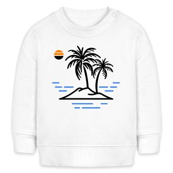 Île Palm - Sweat bébé bio Stanley/Stella - blanc - Devant
