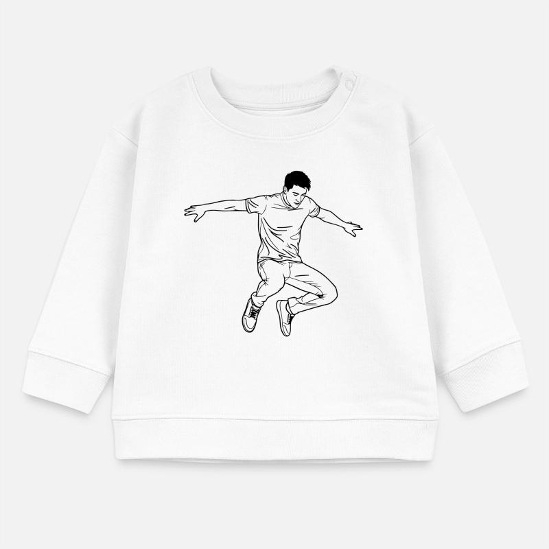 Dancing Man Line Art Baby Sweatshirt by Stanley/Stella