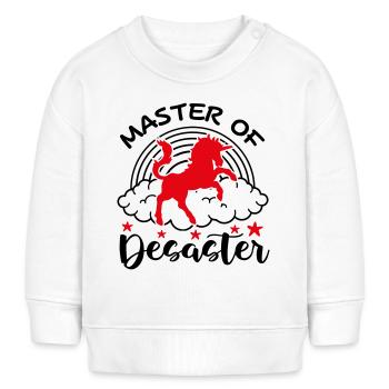 Unicorn Master Of Disaster Baby Sayings - Baby Sweatshirt by Stanley/Stella - white - Front