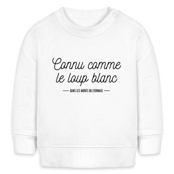 Connu comme le loup blanc - Sweat bébé bio Stanley/Stella - blanc - Devant