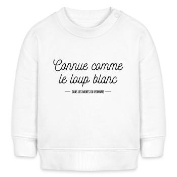 Connue comme le loup blanc - Sweat bébé bio Stanley/Stella - blanc - Devant