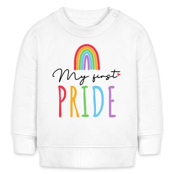 Mein erstes Rudel – Rainbow Baby - Baby Organic Sweatshirt Baby Changer von Stanley/Stella - Weiß - Vorne