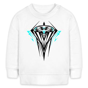 Diamant Bijou Pierre Précieuse - Sweat bébé bio Stanley/Stella - blanc - Devant