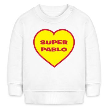 Super-Pablo - Baby Organic Sweatshirt Baby Changer von Stanley/Stella - Weiß - Vorne