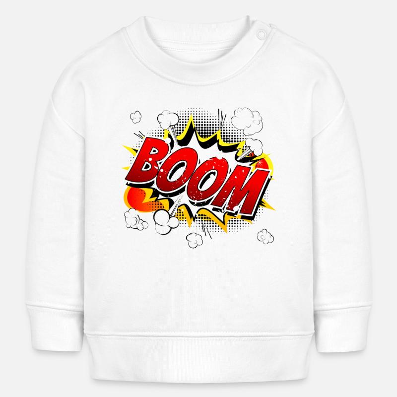 Boom Comic Graphic - Baby Sweatshirt by Stanley/Stella - white