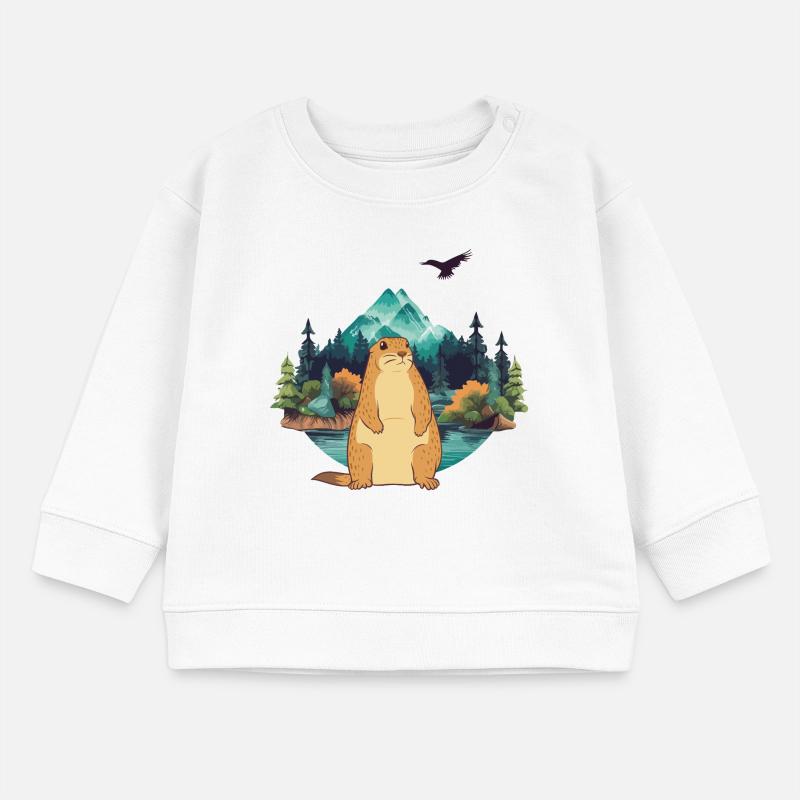 Murmeltier Baby Organic Sweatshirt Baby Changer von Stanley/Stella