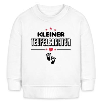 Kleiner Teufelsbraten Teufel Baby Säugling - Baby Organic Sweatshirt Baby Changer von Stanley/Stella - Weiß - Vorne