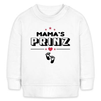 Mamas Prinz Liebling Baby Säugling - Baby Organic Sweatshirt Baby Changer von Stanley/Stella - Weiß - Vorne