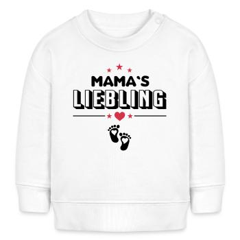 Mamas Liebling Baby Sprüche - Baby Organic Sweatshirt Baby Changer von Stanley/Stella - Weiß - Vorne