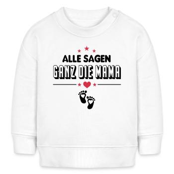Ganz die Mama Pflegeleichter Baby Säugling - Baby Organic Sweatshirt Baby Changer von Stanley/Stella - Weiß - Vorne