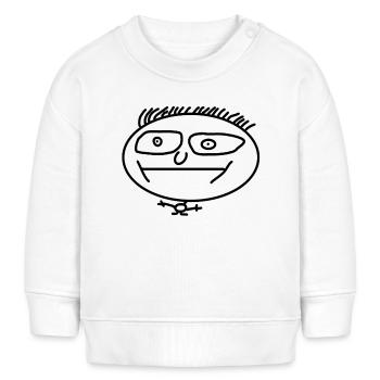 MöCy - Légende créée par différents espions du dessin au trait - Sweat bébé bio Stanley/Stella - blanc - Devant
