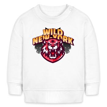Wild New York Tiger - Sweat bébé bio Stanley/Stella - blanc - Devant