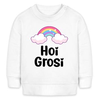 Hoi Grosi Hallo Oma Schweiz Schweizer Oma - Baby Organic Sweatshirt Baby Changer von Stanley/Stella - Weiß - Vorne