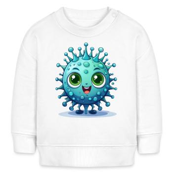 Virus ou bactérie - Sweat bébé bio Stanley/Stella - blanc - Devant