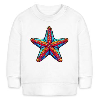 Seestern - Baby Organic Sweatshirt Baby Changer von Stanley/Stella - Weiß - Vorne