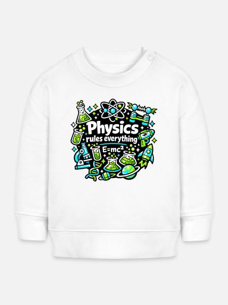 Physik regelt alles - Baby Organic Sweatshirt Baby Changer von Stanley/Stella - Weiß