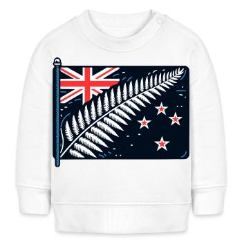 Nouvelle-Zélande Aotearoa Kiwi 10 - Sweat bébé bio Stanley/Stella - blanc - Devant