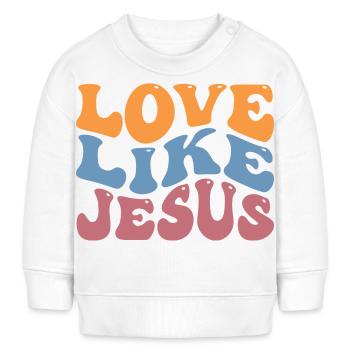 Love Like Jesus - Baby Organic Sweatshirt Baby Changer von Stanley/Stella - Weiß - Vorne