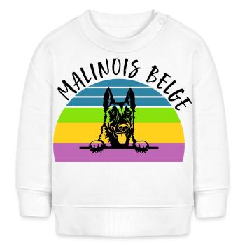malinois belge Rtero malinois belge - Sweat bébé bio Stanley/Stella - blanc - Devant