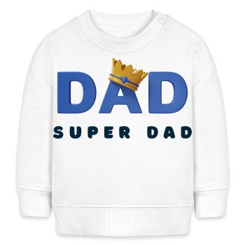 Super-Papa - Baby Organic Sweatshirt Baby Changer von Stanley/Stella - Weiß - Vorne
