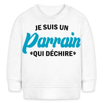 Ich bin eine schaukelnde Waage - Baby Organic Sweatshirt Baby Changer von Stanley/Stella - Weiß - Vorne