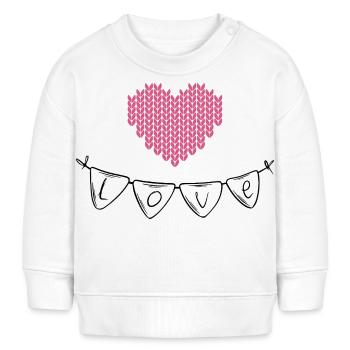 Tricot Tricot Crochet Tricoteur - Sweat bébé bio Stanley/Stella - blanc - Devant