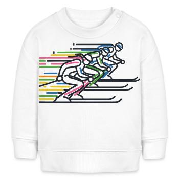 Ski Ski Sports d'hiver Coloré - Sweat bébé bio Stanley/Stella - blanc - Devant