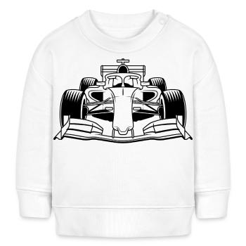 Rennwagen - Baby Organic Sweatshirt Baby Changer von Stanley/Stella - Weiß - Vorne