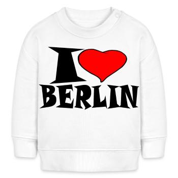Berlin - Ich Liebe Berlin - Baby Organic Sweatshirt Baby Changer von Stanley/Stella - Weiß - Vorne