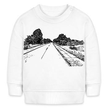 Route romantique solitaire vers nulle part - Sweat bébé bio Stanley/Stella - blanc - Devant