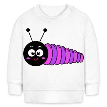 Raupe - Baby Organic Sweatshirt Baby Changer von Stanley/Stella - Weiß - Vorne