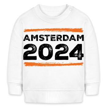 Devis Amsterdam 2024 - Sweat bébé bio Stanley/Stella - blanc - Devant