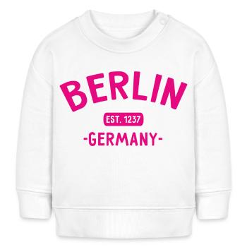 Berlin - Fondée en 1237 - Allemagne - Ours de Berlin - Sweat bébé bio Stanley/Stella - blanc - Devant
