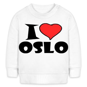 I Love Oslo - Baby Organic Sweatshirt Baby Changer von Stanley/Stella - Weiß - Vorne
