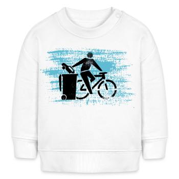 Vélo au lieu de voiture - Sweat bébé bio Stanley/Stella - blanc - Devant