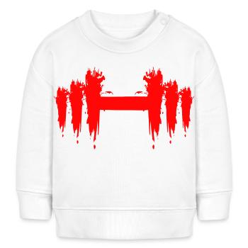 Haltères Design Haltères Courtes Rouge - Sweat bébé bio Stanley/Stella - blanc - Devant