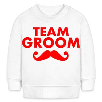 Team groom - Sweat bébé bio Stanley/Stella - blanc - Devant