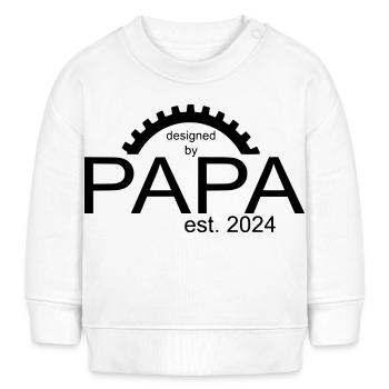 designed by Papa - Baby Sweatshirt by Stanley/Stella - white - Front