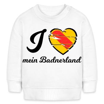 Liebe Dein Badnerland - Baby Organic Sweatshirt Baby Changer von Stanley/Stella - Weiß - Vorne