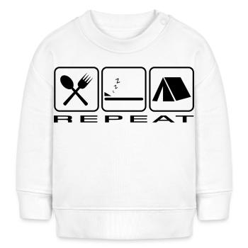 eat sleep camping zelt - Baby Organic Sweatshirt Baby Changer von Stanley/Stella - Weiß - Vorne