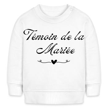 Zeuge der Herzbraut - Baby Organic Sweatshirt Baby Changer von Stanley/Stella - Weiß - Vorne