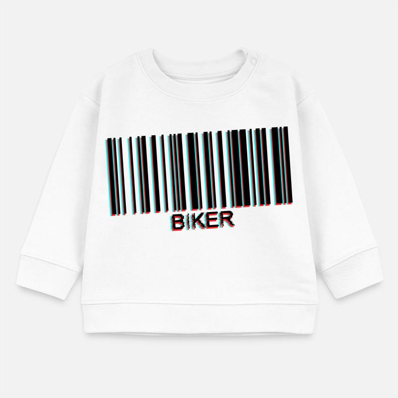 code barre biker Sweat bébé bio Stanley/Stella